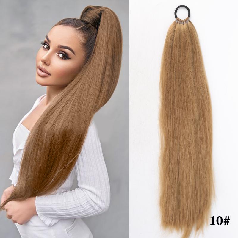 24-дюймовый прямой синтетический хвостик Яки с эластичной резинкой-обручем, натуральный вид наращивания волос для женщин 60CM
24-дюймовый прямой синтетический хвостик Яки с эластичной резинкой-обручем, натуральный вид наращивания волос для женщин 60CM