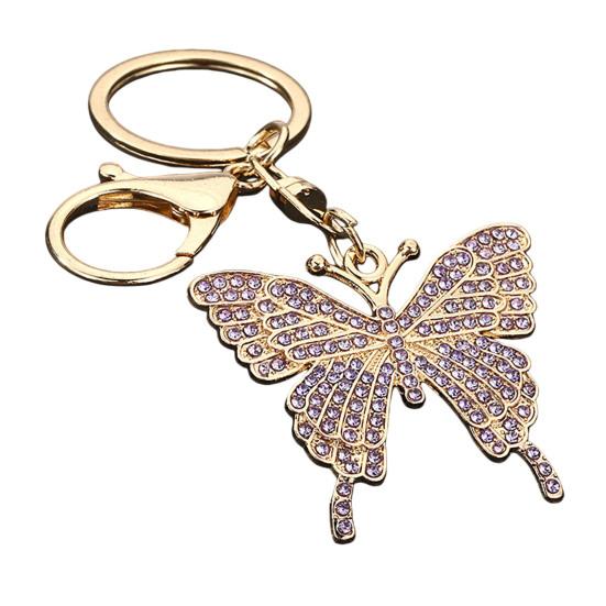 Keychain Pendant Sparkling Rhinestones Butterfly Charm Key Chain with Lobster Clasp Electroplated Key Holder Bag Accessory фіолетовий
Keychain Pendant Sparkling Rhinestones Butterfly Charm Key Chain with Lobster Clasp Electroplated Key Holder Bag Accessory фіолетовий