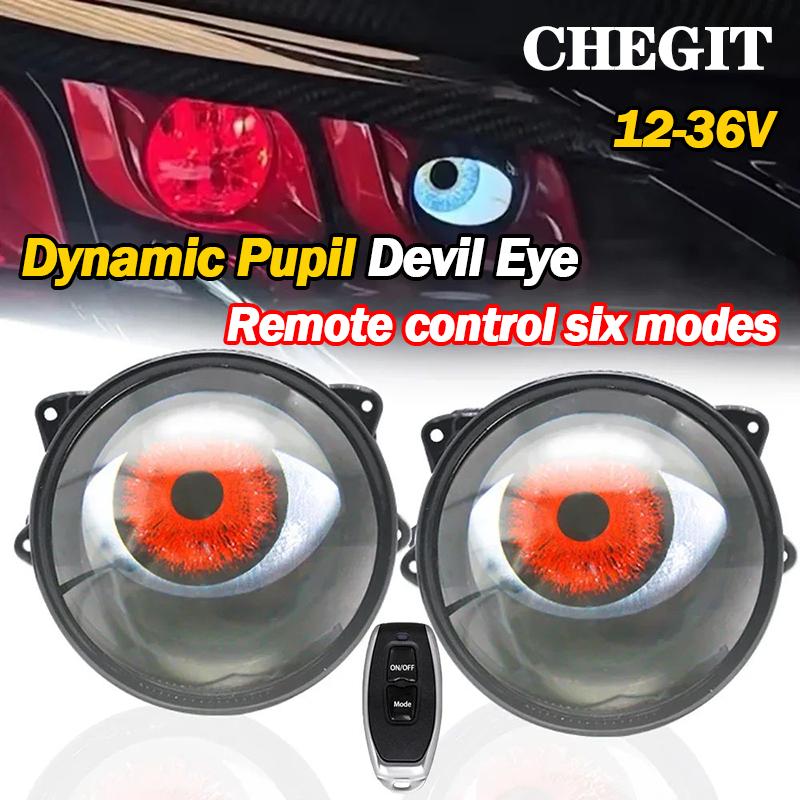 Dynamic Devil Eye LED Headlights Sharingan for SUVs Cars Trucks Motorcycles 12V-36V 6 Modes Adjustable Eye Animation USB Powered
Dynamic Devil Eye LED Headlights Sharingan for SUVs Cars Trucks Motorcycles 12V-36V 6 Modes Adjustable Eye Animation USB Powered