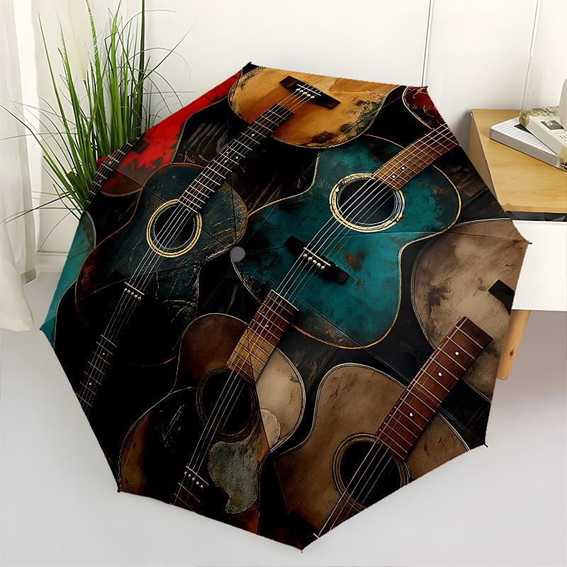 Guitars, Musical Instruments Themed Automatic Opening and Closing Umbrella, Brightly Colored 8-rib Portable Umbrella, Suitable for Men and W
Guitars, Musical Instruments Themed Automatic Opening and Closing Umbrella, Brightly Colored 8-rib Portable Umbrella, Suitable for Men and W