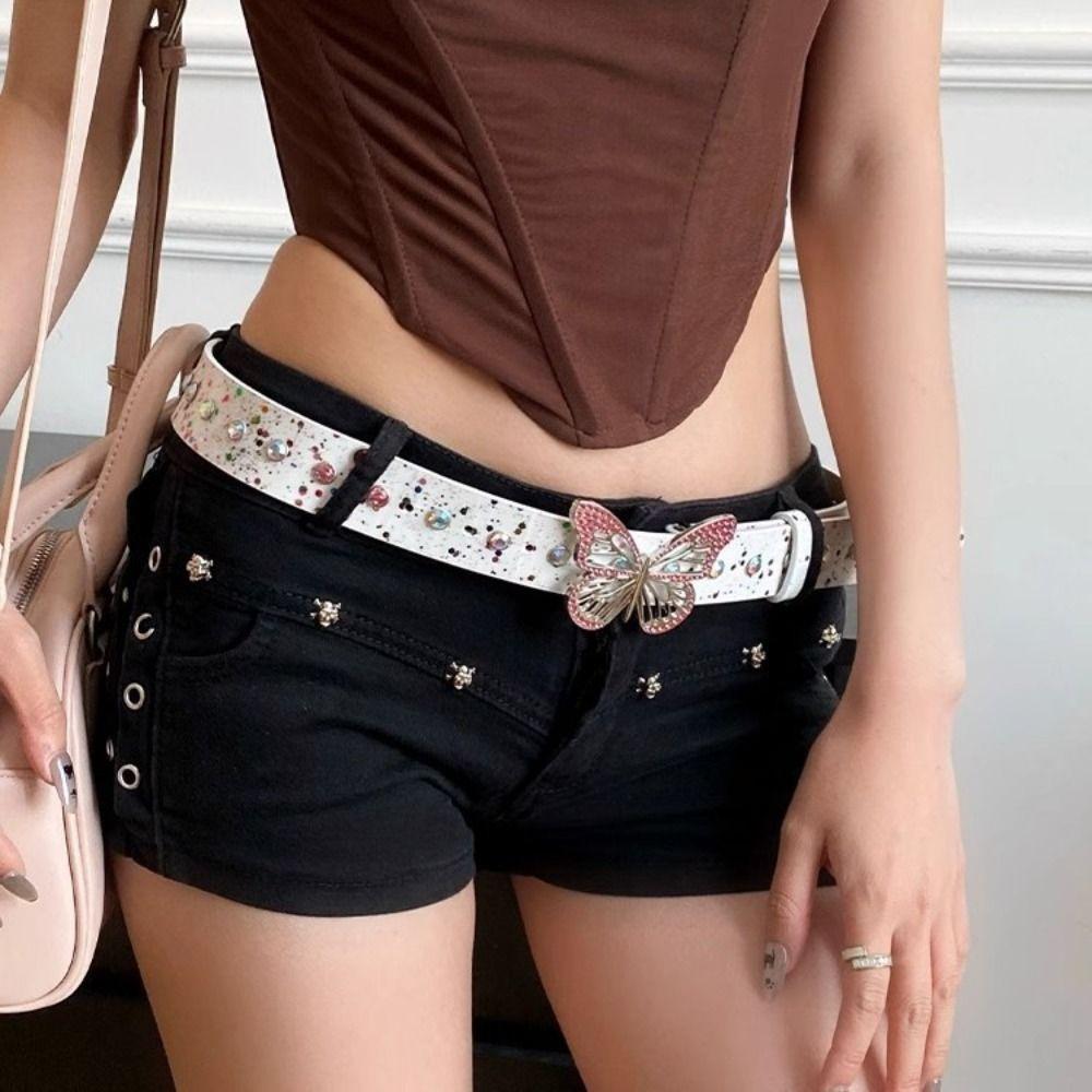 Metal Buckle Y2k Jeans Belt Rhinestone Women s Waist Belt Butterfly Buckle Waist Belt Daily чорний
Metal Buckle Y2k Jeans Belt Rhinestone Women s Waist Belt Butterfly Buckle Waist Belt Daily чорний