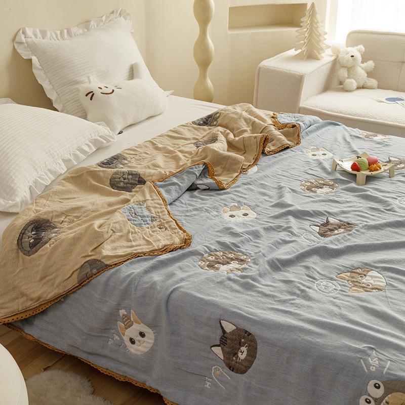 Cartoon Kids Multi-Season Quilt: 5-Layer Gauze, Breathable, Cool for Summer, Air Conditioning Blanket, Fleece Option 150x200 cm, 1.4 kg
Cartoon Kids Multi-Season Quilt: 5-Layer Gauze, Breathable, Cool for Summer, Air Conditioning Blanket, Fleece Option 150x200 cm, 1.4 kg