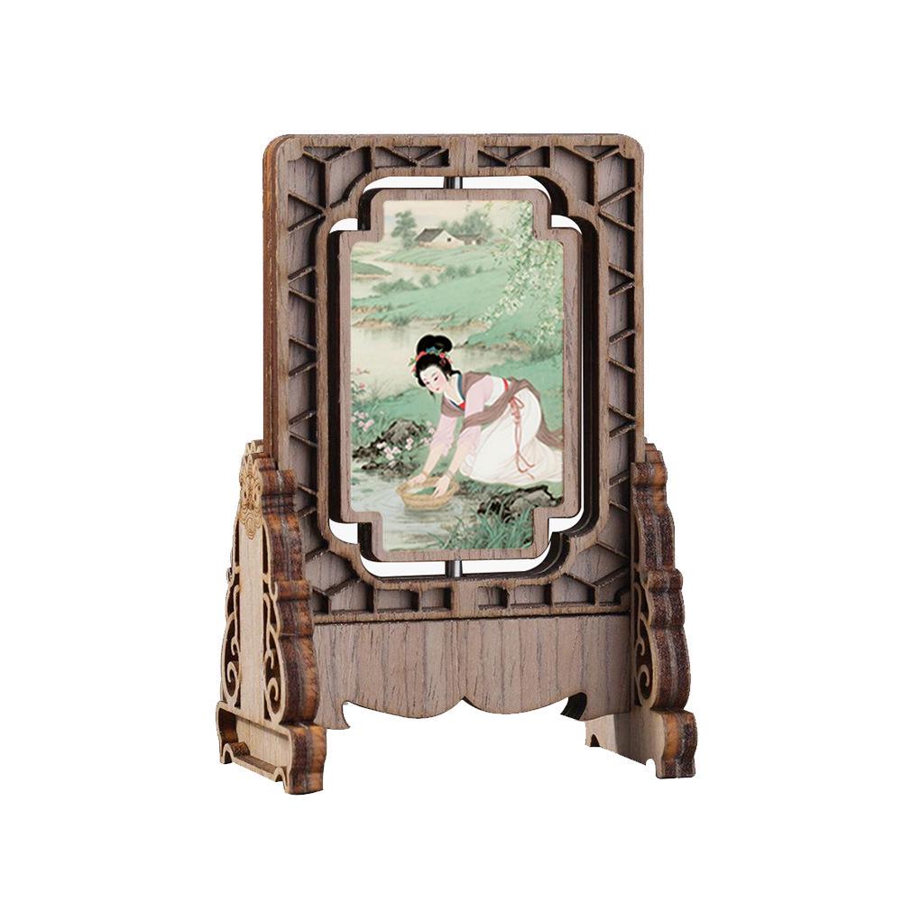 Chinese Antique Style Rotating Wooden Screen Souvenir Gift 15x7.2x4.2 cm
Chinese Antique Style Rotating Wooden Screen Souvenir Gift 15x7.2x4.2 cm