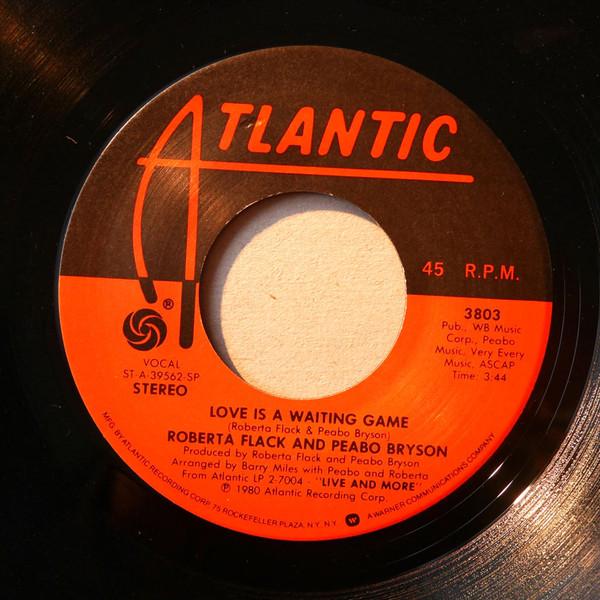 7inch Record ROBERTA FLACK & PEABO BRYSON - Love Is A Waiting Game / More Than 3803 Atlantic 1980 US Soul/Funk Used
7inch Record ROBERTA FLACK & PEABO BRYSON - Love Is A Waiting Game / More Than 3803 Atlantic 1980 US Soul/Funk Used