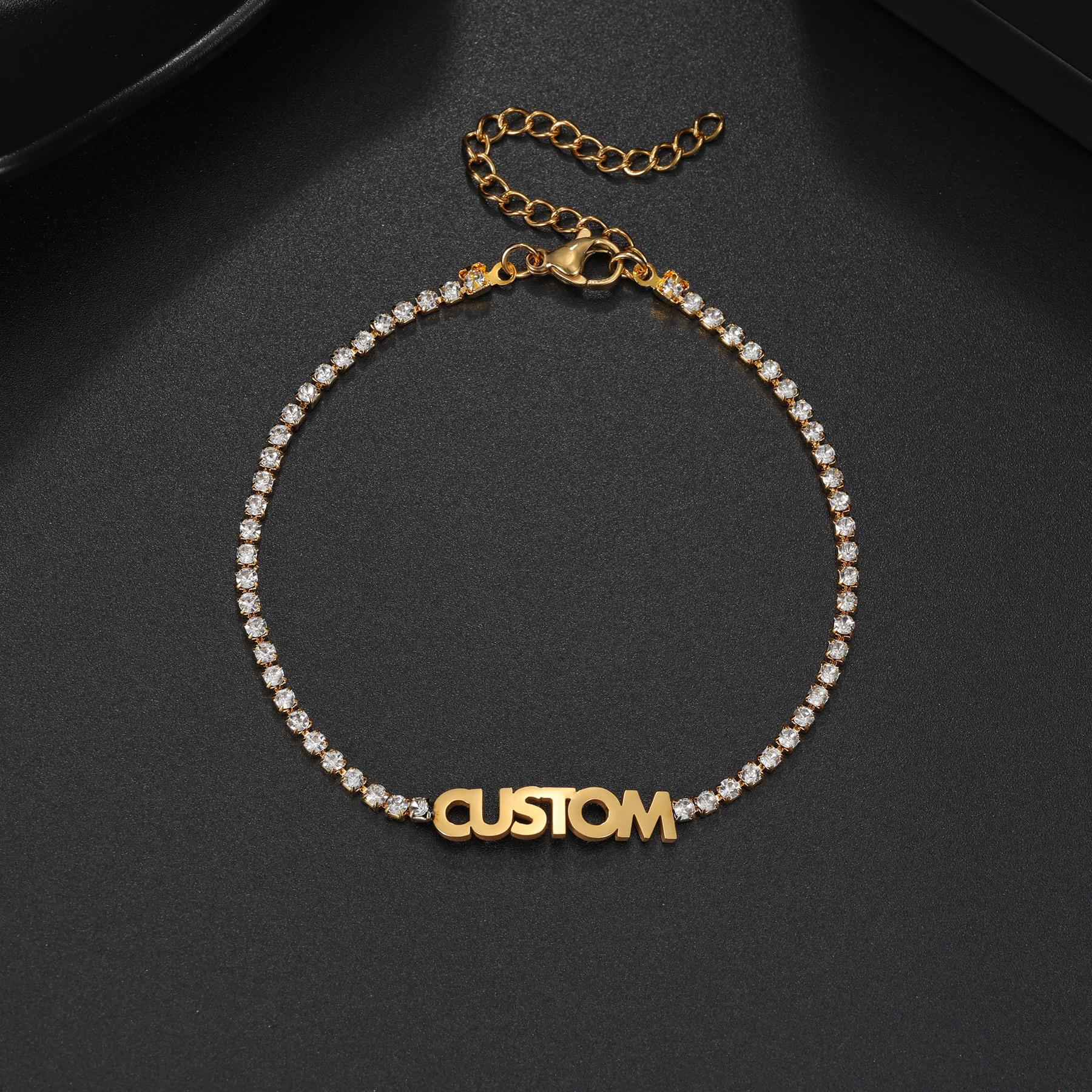 Atoztide Custom Name Necklace Bracelet Jewelry Set with Zircon Stone Chain Stainless Steel Nameplate Personalized Birthday Gift Silver Color
Atoztide Custom Name Necklace Bracelet Jewelry Set with Zircon Stone Chain Stainless Steel Nameplate Personalized Birthday Gift Silver Color