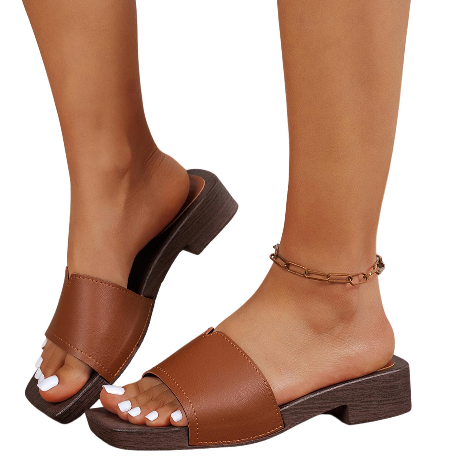 Women s Summer Sandals Casual Open-toe Sandals Slanted-heel Sandals Barefoot Sandals 42 коричневий
Women s Summer Sandals Casual Open-toe Sandals Slanted-heel Sandals Barefoot Sandals 42 коричневий