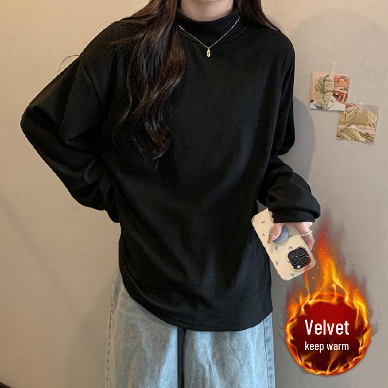 Женская осенне-зимняя приталенная футболка с полувысоким воротником и длинными рукавами: Повседневный, Свободный, Универсальный и Модный Базовый Слой. XL чёрный
Женская осенне-зимняя приталенная футболка с полувысоким воротником и длинными рукавами: Повседневный, Свободный, Универсальный и Модный Базовый Слой. XL чёрный