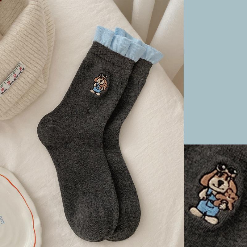 Милые носки с пузырчатым голенищем, Женские мультяшные носки до середины икры с вышивкой щенка, Цветные носки с кружевной махрой в стиле колледжа, Бесшовные носки 1 pair темно серый
Милые носки с пузырчатым голенищем, Женские мультяшные носки до середины икры с вышивкой щенка, Цветные носки с кружевной махрой в стиле колледжа, Бесшовные носки 1 pair темно серый