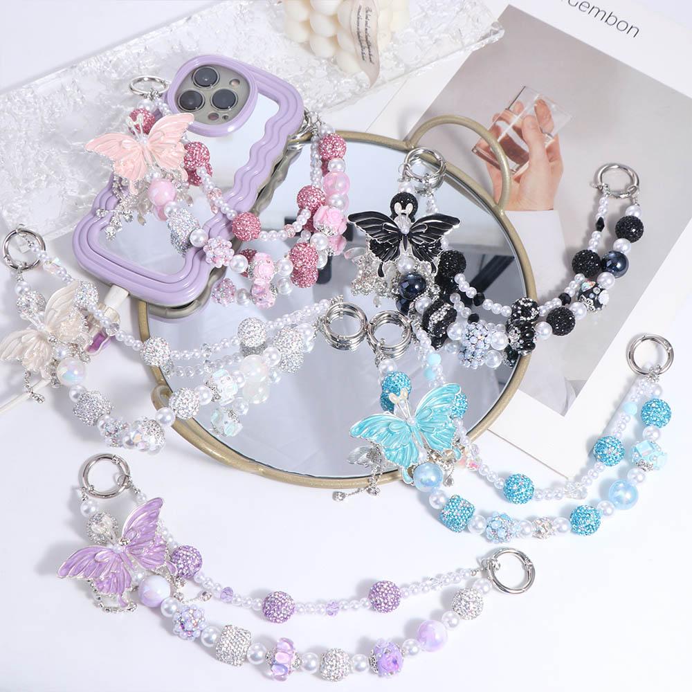 Double Layer Butterfly Key Chain Pearl Beaded Cell Phone Lanyard Backpack Pendant фіолетовий
Double Layer Butterfly Key Chain Pearl Beaded Cell Phone Lanyard Backpack Pendant фіолетовий