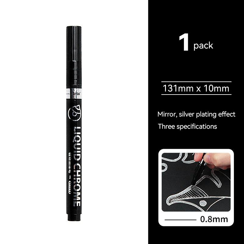 0.8/1/2 mm Chrome Mirror Marker Pen DIY Reflective Liquid Paint Pen SILVER Paint Marker Touch Up Metal Model Painting Marking
0.8/1/2 mm Chrome Mirror Marker Pen DIY Reflective Liquid Paint Pen SILVER Paint Marker Touch Up Metal Model Painting Marking