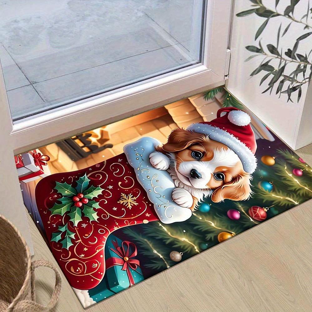 1pc Christmas Themed Rug, Cute Puppy in Christmas Stocking Print, Bedside Carpet, Non slip Laundry Room Mat, Machine Washable Water Absorbin 60cm by 90cm
1pc Christmas Themed Rug, Cute Puppy in Christmas Stocking Print, Bedside Carpet, Non slip Laundry Room Mat, Machine Washable Water Absorbin 60cm by 90cm