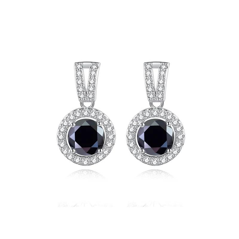 5mm S925 Sterling Silver Round Halo Moissanite Stud Earrings D VVS1 Fine Jewelry For Women 5mm чорний
5mm S925 Sterling Silver Round Halo Moissanite Stud Earrings D VVS1 Fine Jewelry For Women 5mm чорний