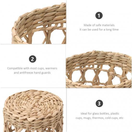 6Pcs Handwoven Vase Sleeve, Hand Woven Wicker Cup Holder Cute Cozy Mug Sleeves Wicker Cup Holder Rattan Tumbler Sleeves for Home
6Pcs Handwoven Vase Sleeve, Hand Woven Wicker Cup Holder Cute Cozy Mug Sleeves Wicker Cup Holder Rattan Tumbler Sleeves for Home