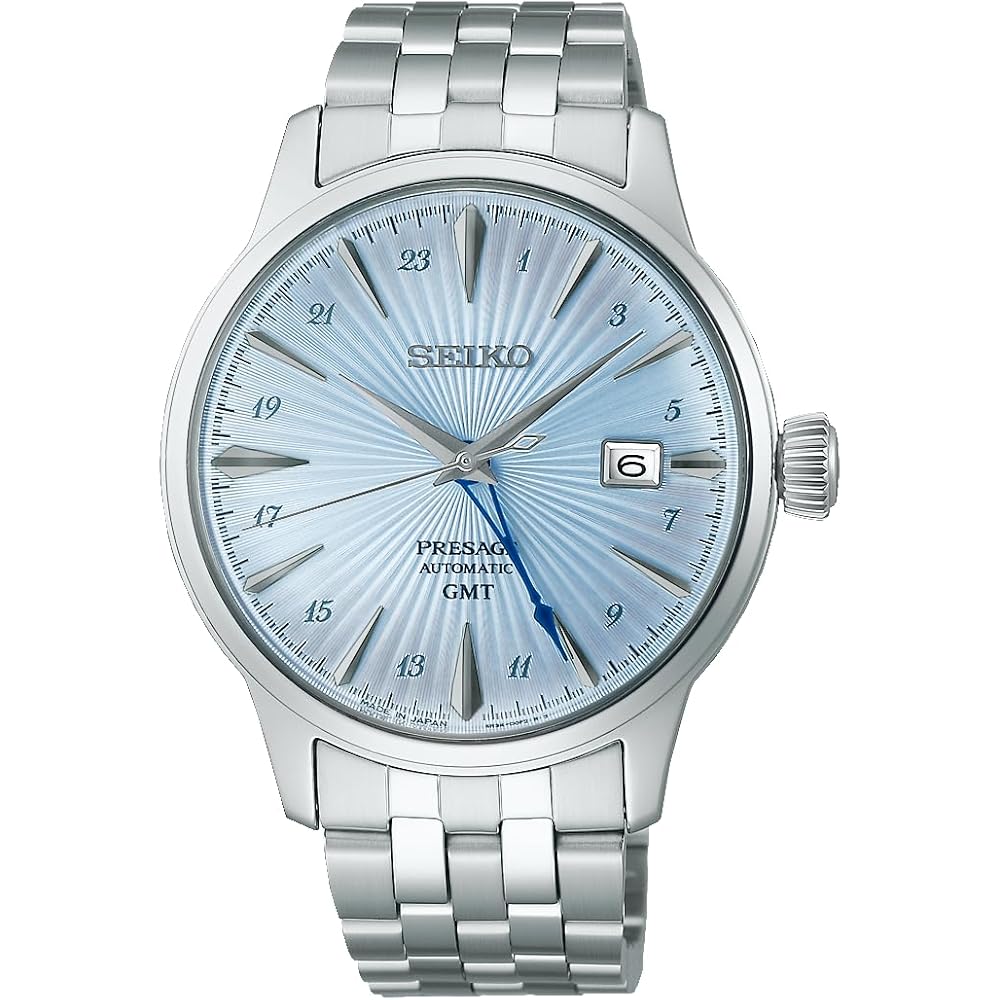 Seiko Presage Механічний (Автоматично) Коктейльний час Стрибки з парашутом (Світло-блакитний) Чоловічий годинник GMT SARY241
Seiko Presage Механічний (Автоматично) Коктейльний час Стрибки з парашутом (Світло-блакитний) Чоловічий годинник GMT SARY241