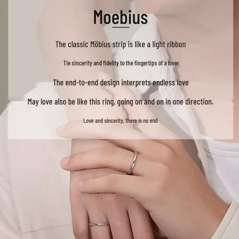 S925 Sterling Silver Möbius Strip Couple Rings - Niche Design Wedding Bands, Perfect Christmas Gift for Him and Her Women s Ring (Platinum)
S925 Sterling Silver Möbius Strip Couple Rings - Niche Design Wedding Bands, Perfect Christmas Gift for Him and Her Women s Ring (Platinum)