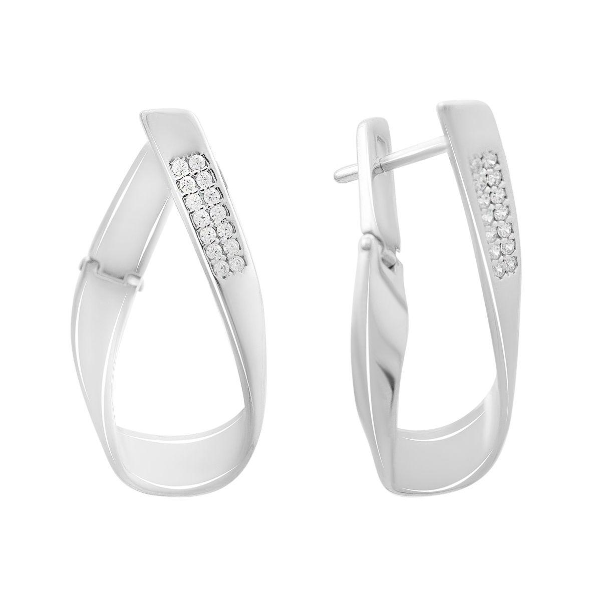 Silver earrings with cubic zirkonia (2201458) білий
Silver earrings with cubic zirkonia (2201458) білий