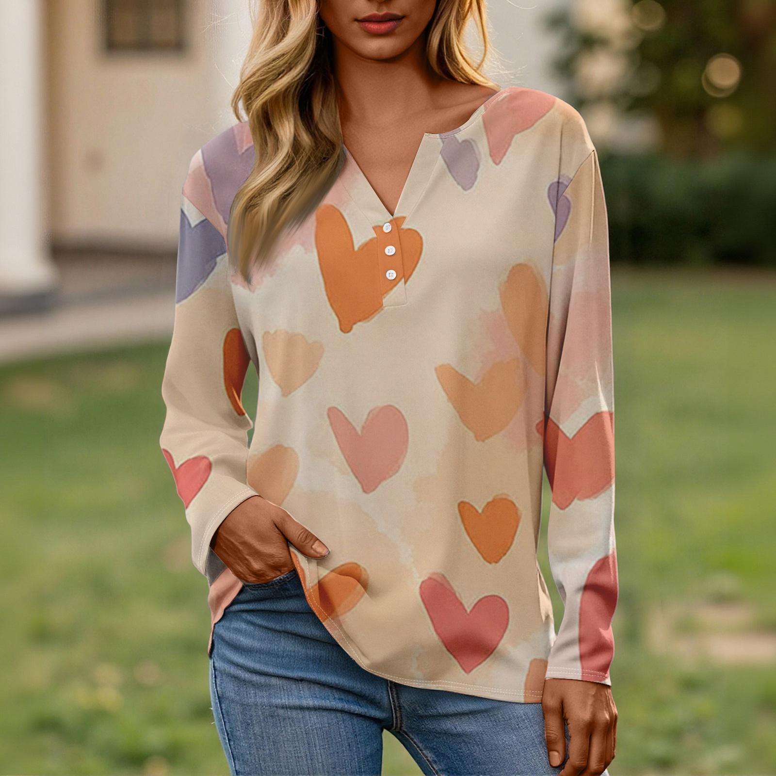 Women s Valentine s Day Fashionable Casual V,neck Long,sleeved Button,down Top S
Women s Valentine s Day Fashionable Casual V,neck Long,sleeved Button,down Top S