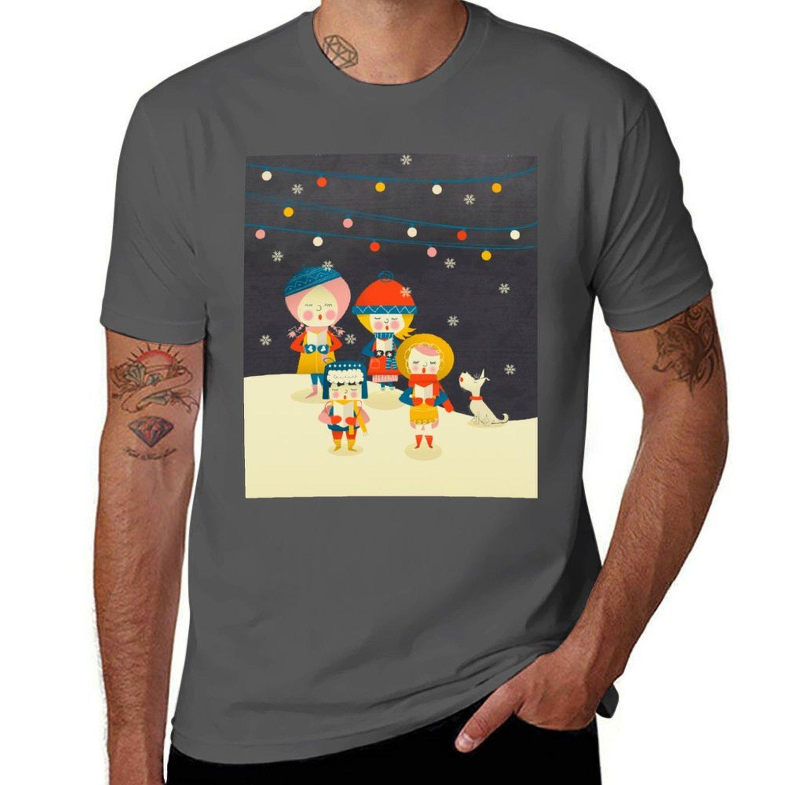 Футболка с рождественскими колядками хлопок футболка мужчина мужская футболка летняя футболка 4XL
Футболка с рождественскими колядками хлопок футболка мужчина мужская футболка летняя футболка 4XL