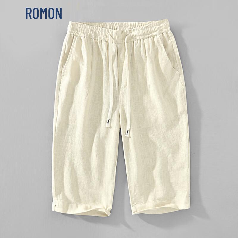 Romon Men s Linen Blend 7-Point Shorts XL
Romon Men s Linen Blend 7-Point Shorts XL