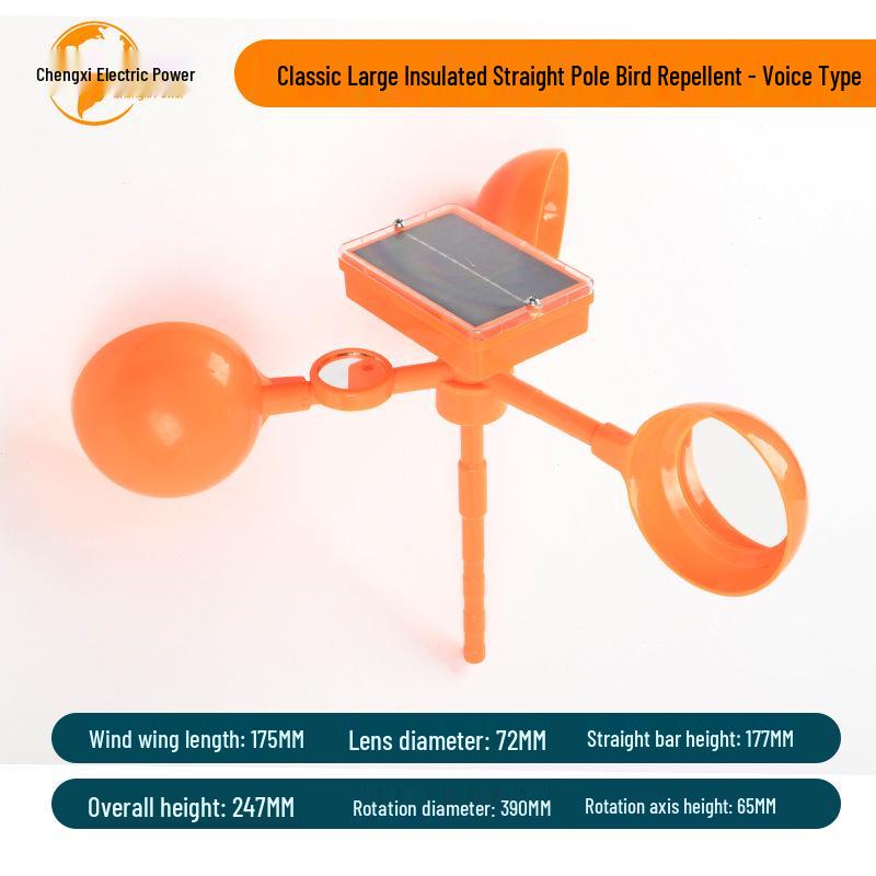 Сонячний репелер для птахів з голосовим та вітровим сигналом для садів та сільськогосподарських угідь
Сонячний репелер для птахів з голосовим та вітровим сигналом для садів та сільськогосподарських угідь