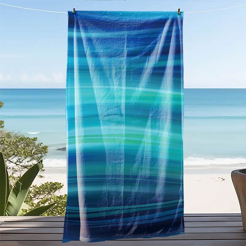 Modern Abstract Wave Pattern Extra Large Towel, Blue Green Quick Dry for Spa Home W40*H60(CM)
Modern Abstract Wave Pattern Extra Large Towel, Blue Green Quick Dry for Spa Home W40*H60(CM)