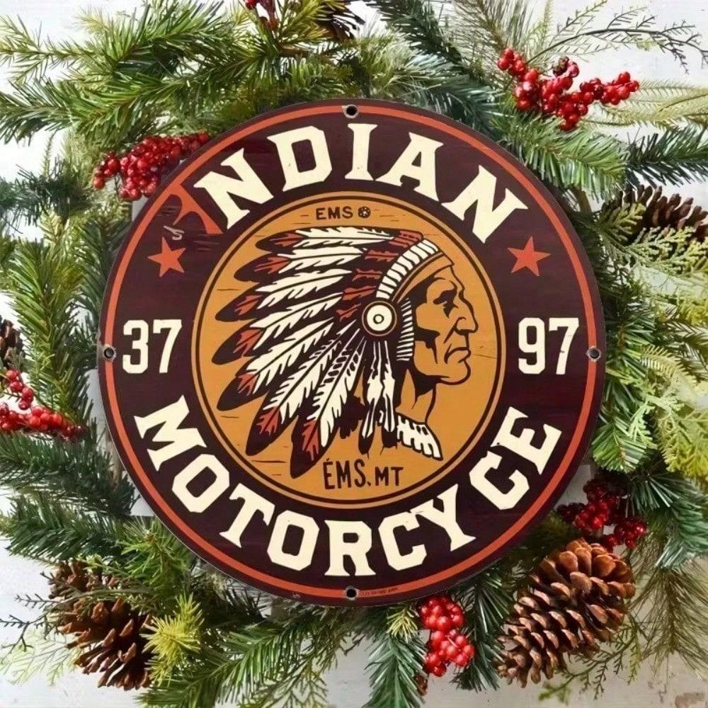 Vintage Indian Motorcycle Retro Metal Sign Round Wall Art Man Cave Bar Pub Garage Decor різнокольоровий
Vintage Indian Motorcycle Retro Metal Sign Round Wall Art Man Cave Bar Pub Garage Decor різнокольоровий