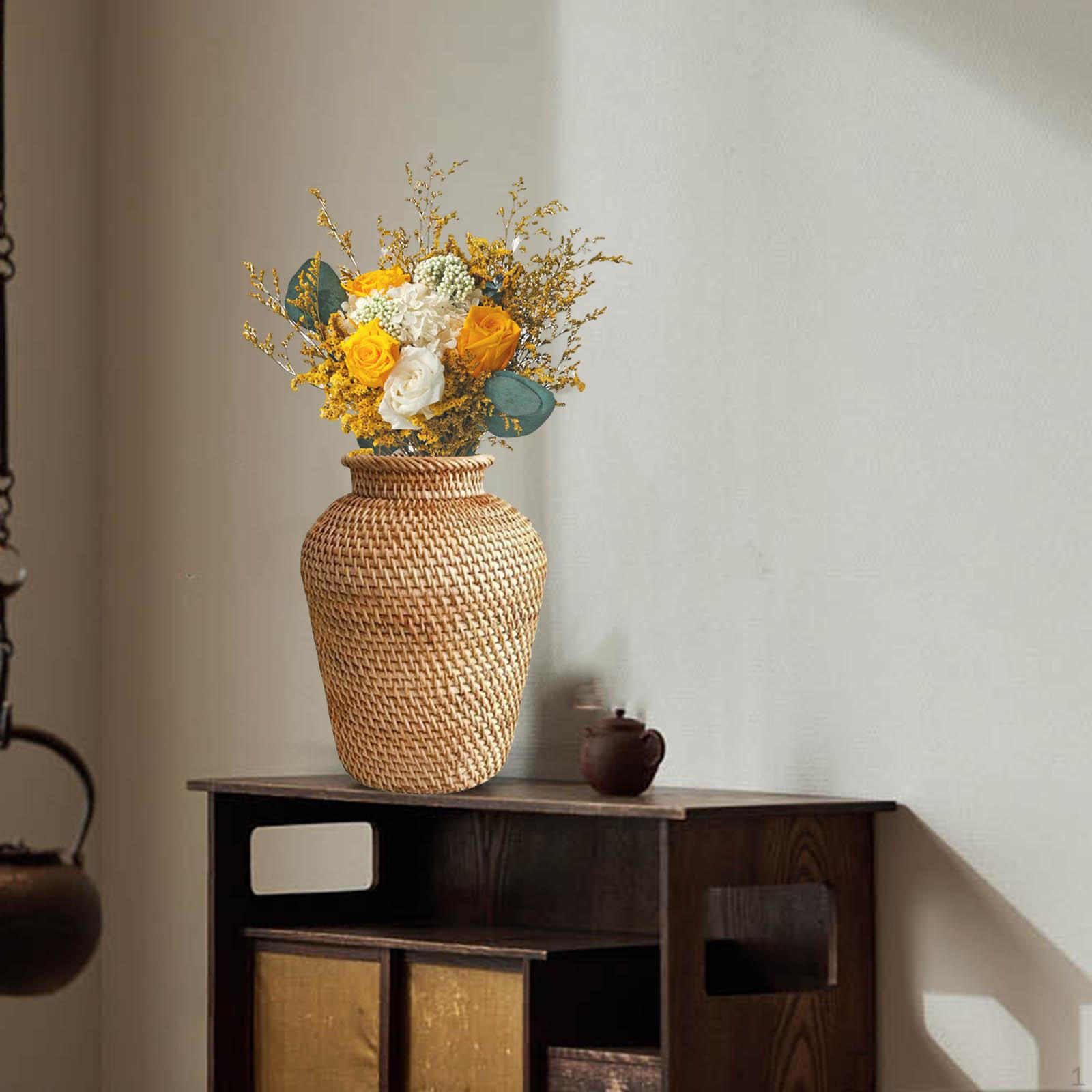 Rattan Vase Flower Pot Vases for Flowers Decor Unique Rustic Vintage Style Wicker Woven
Rattan Vase Flower Pot Vases for Flowers Decor Unique Rustic Vintage Style Wicker Woven
