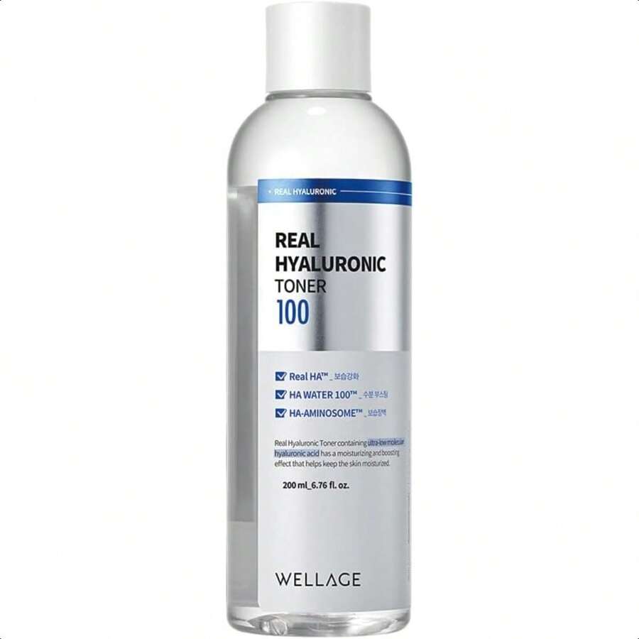 WELLAGE Real Hyaluronic Тонер 100 для обличчя 200 мл Корейський Б юті Тонер, 93% Гіалуронова Кислота Вода, Зволожуючий для Сухої Шкіри - Глибоке, Швидке Вбирання, Toner 100 200ml
WELLAGE Real Hyaluronic Тонер 100 для обличчя 200 мл Корейський Б юті Тонер, 93% Гіалуронова Кислота Вода, Зволожуючий для Сухої Шкіри - Глибоке, Швидке Вбирання, Toner 100 200ml