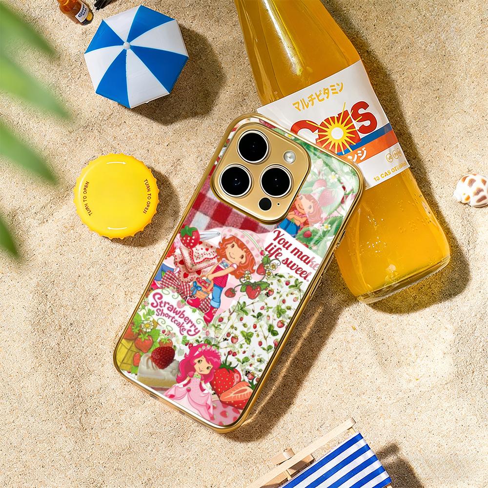Cute Strawberrys girl classic cartoon Phone Case For iphone 17 16 15 14 13 12 11Pro Plus Max Luxury Gold-plated glass Phone Case iPhone 16 Pro
Cute Strawberrys girl classic cartoon Phone Case For iphone 17 16 15 14 13 12 11Pro Plus Max Luxury Gold-plated glass Phone Case iPhone 16 Pro