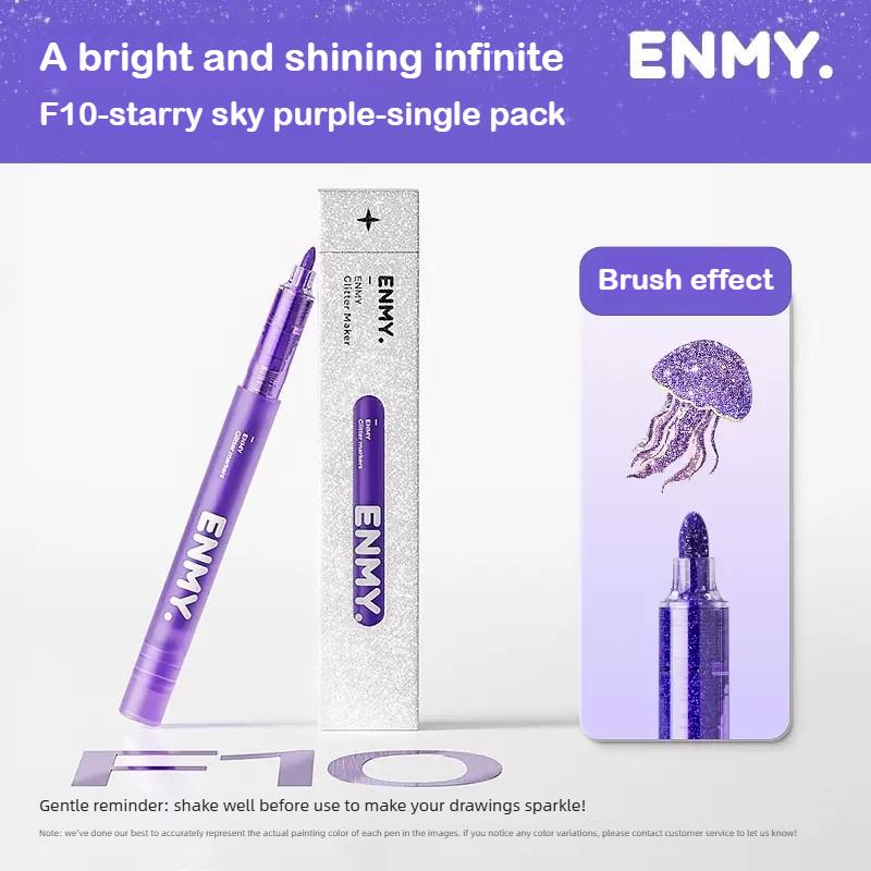 ENMY 24/1 Colors Super Shiny Glitter Color Markers with Light Valve Big Particle Glitter Stationery Art Office School Supplies
ENMY 24/1 Colors Super Shiny Glitter Color Markers with Light Valve Big Particle Glitter Stationery Art Office School Supplies