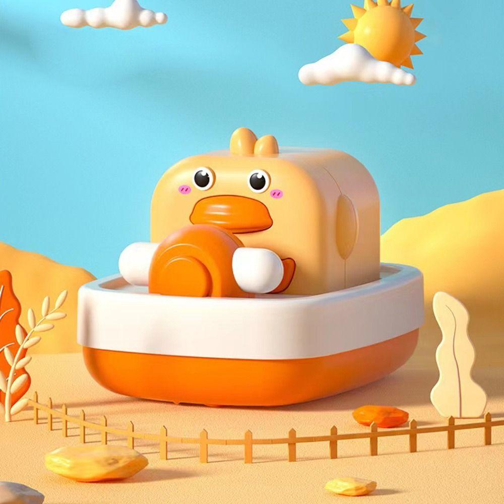 Play Yellow Duck Kids Bathing Toy Baby Wind Up Toy Clockwork Swimming Toy Play Water Yacht Toy