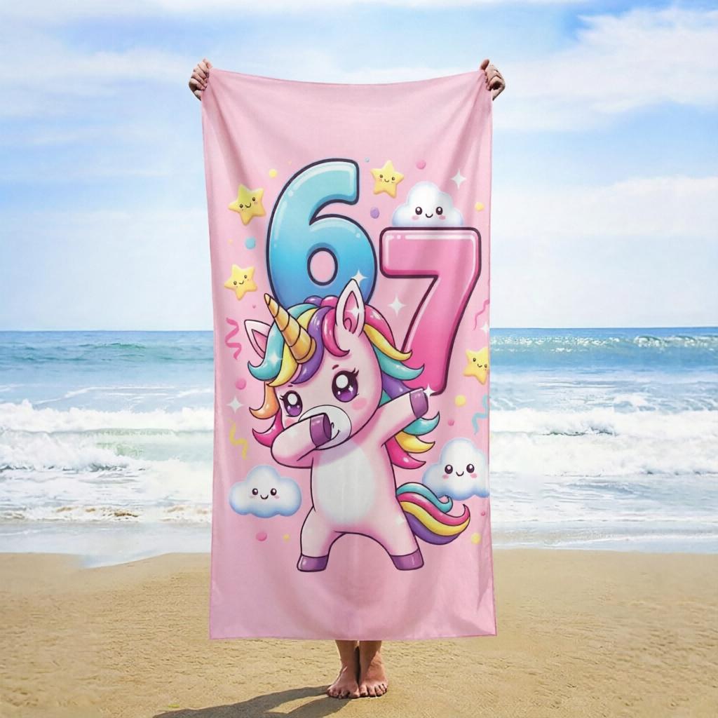 1pc Shark Unicorn Number 67 Beach Towel, Machine Washable, Ideal for Beach Vacation, Perfect Summer Holiday Best Gift W30*H60(CM)
1pc Shark Unicorn Number 67 Beach Towel, Machine Washable, Ideal for Beach Vacation, Perfect Summer Holiday Best Gift W30*H60(CM)