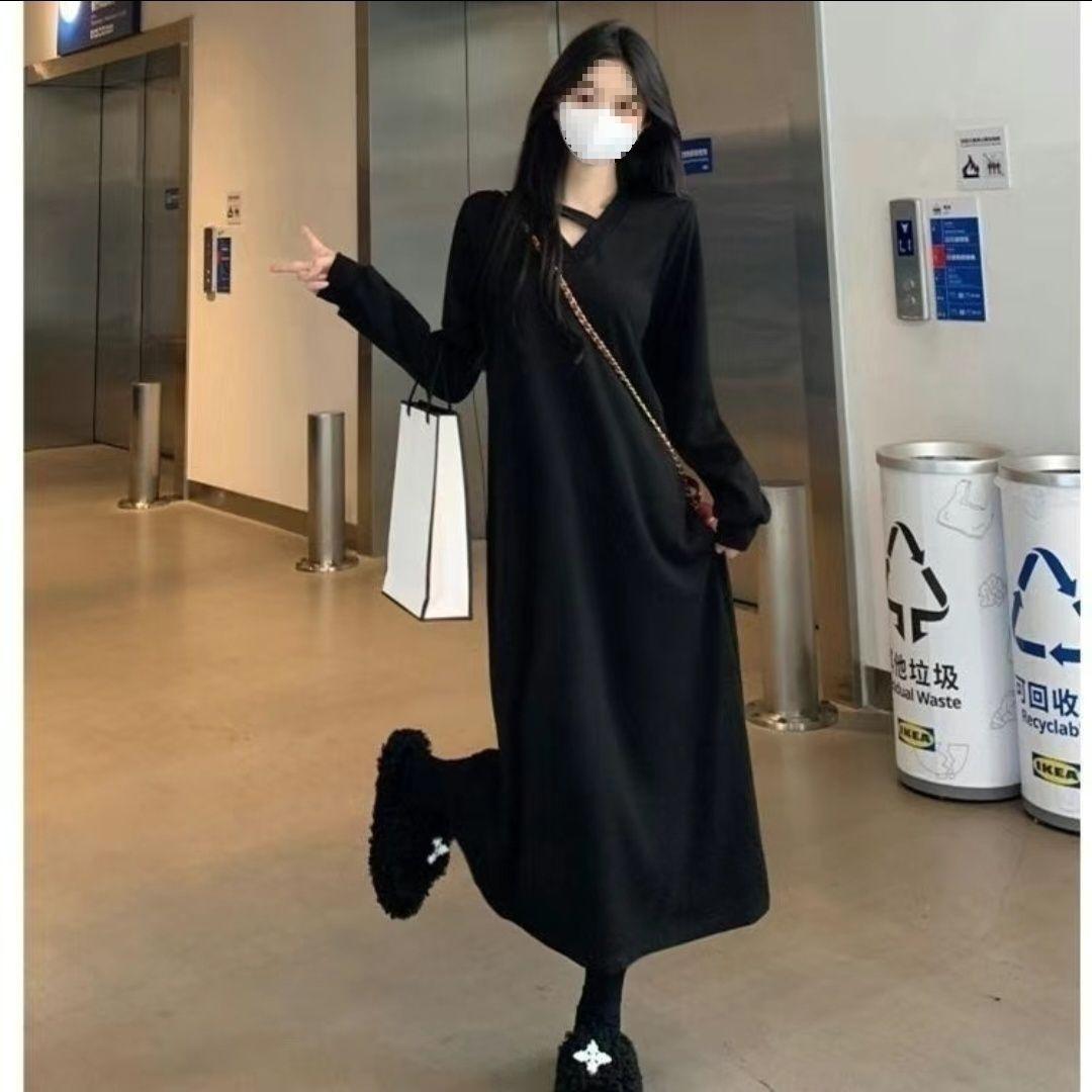 Spring/Autumn 2026 Plus Size Slimming Dress for Women - Elegant Long Skirt for Slightly Chubby Figures XL for 75-95 kg чёрный
Spring/Autumn 2026 Plus Size Slimming Dress for Women - Elegant Long Skirt for Slightly Chubby Figures XL for 75-95 kg чёрный