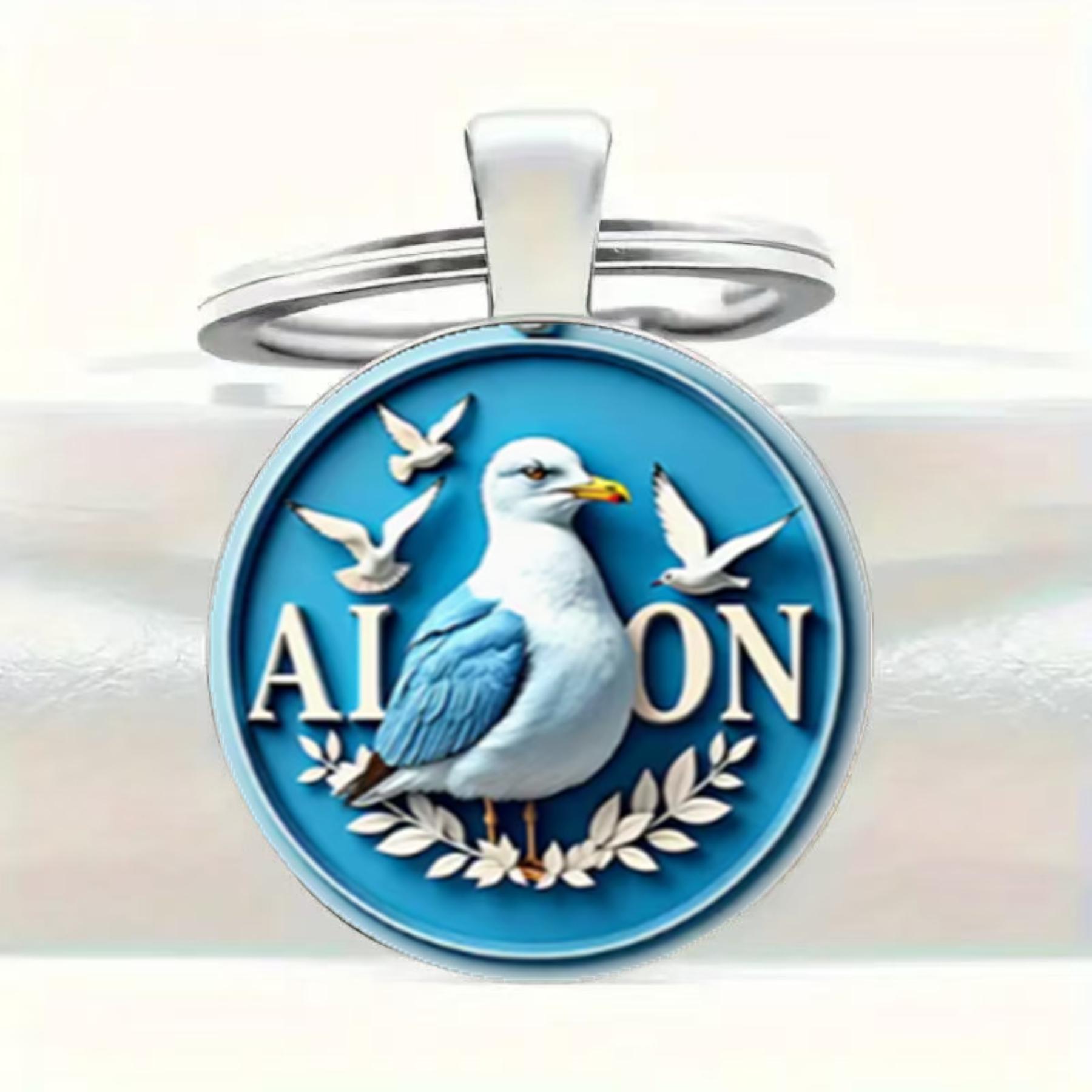 Nautical Style Seagull Pattern Round Glass Alloy Keychain Pendant Keyring Accessory for Bags and Keys One Size
Nautical Style Seagull Pattern Round Glass Alloy Keychain Pendant Keyring Accessory for Bags and Keys One Size