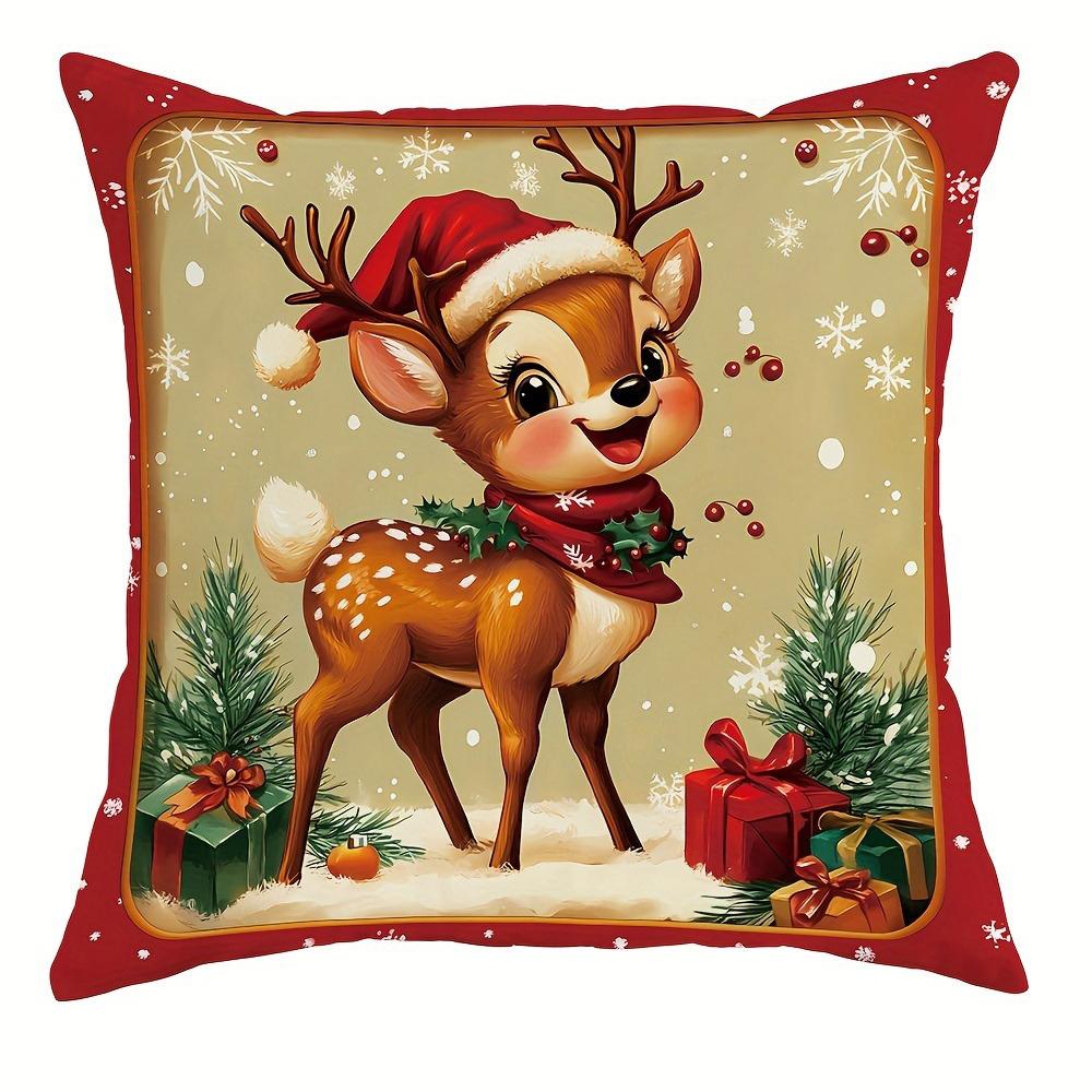 Рождественское украшение наволочка новогодний подарок Санта Клаус олененок снеговик узор украшение для дома диванная подушка чехол 45x45cm
Рождественское украшение наволочка новогодний подарок Санта Клаус олененок снеговик узор украшение для дома диванная подушка чехол 45x45cm
