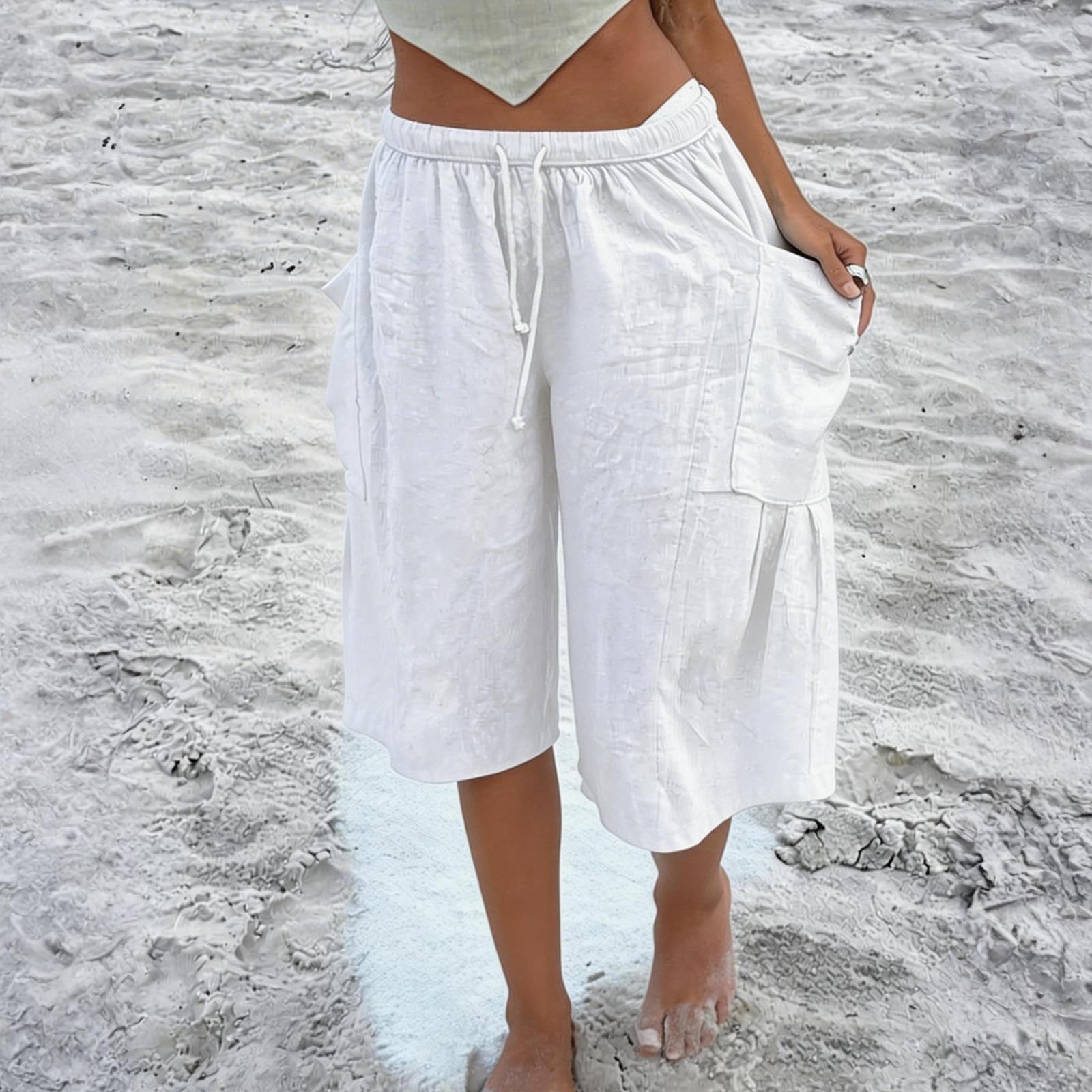 Women s Fashionable Casual Daily Side-pocket Drawstring Elastic Five-pocket Pants XL білий
Women s Fashionable Casual Daily Side-pocket Drawstring Elastic Five-pocket Pants XL білий