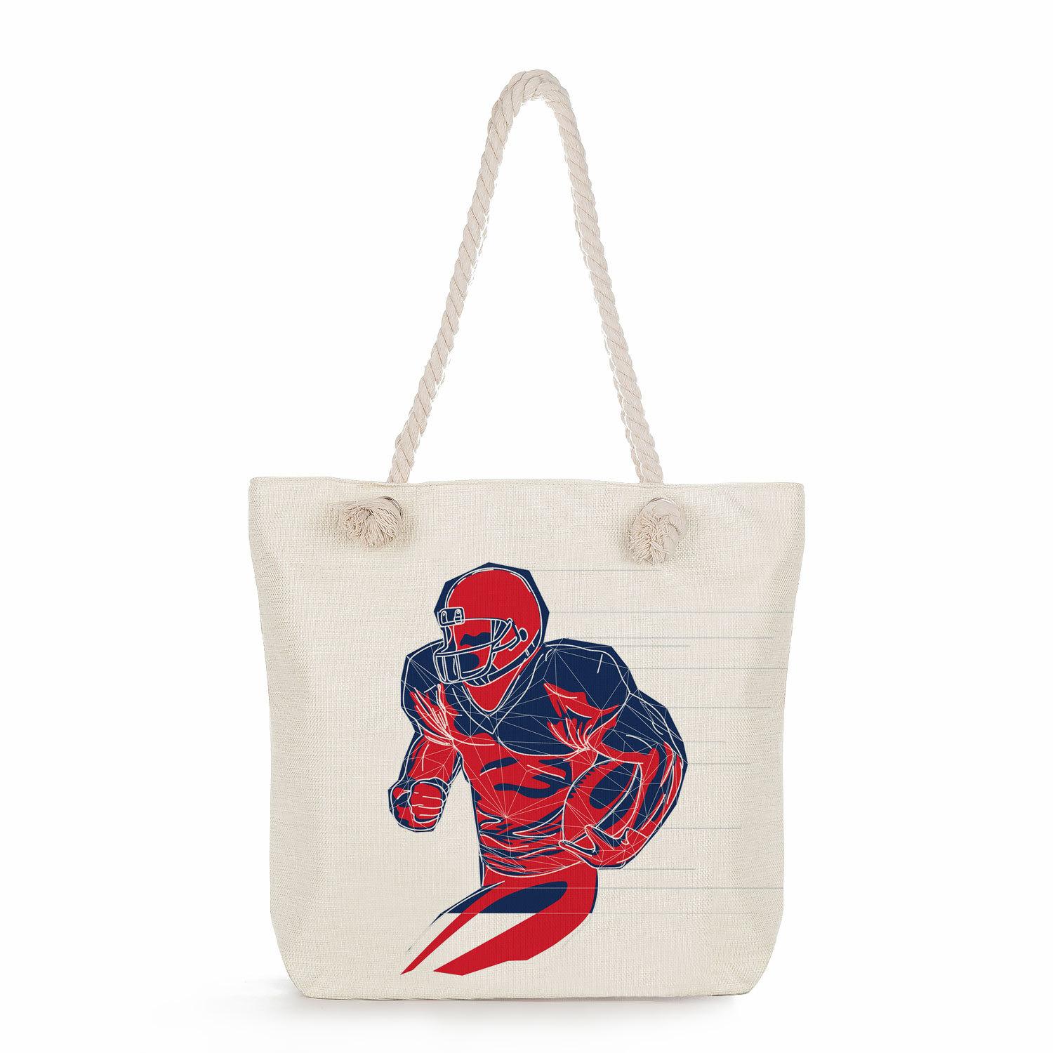 Athletic characters print thick rope single-shoulder beach bag 7314 CLE
Athletic characters print thick rope single-shoulder beach bag 7314 CLE