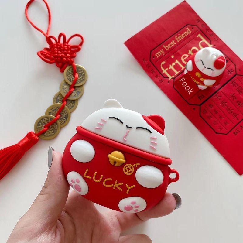 AirPods Cute Silicone Apple Bluetooth Earphone Cover AirPods Pro/Pro2 Red Luckies Cat + Hook
AirPods Cute Silicone Apple Bluetooth Earphone Cover AirPods Pro/Pro2 Red Luckies Cat + Hook