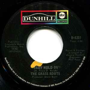 7-дюймовая пластинка GRASS ROOTS - Baby Hold On / Get It Together D4237 Dunhill, ABC Re 1970 США Рок Б/У
7-дюймовая пластинка GRASS ROOTS - Baby Hold On / Get It Together D4237 Dunhill, ABC Re 1970 США Рок Б/У