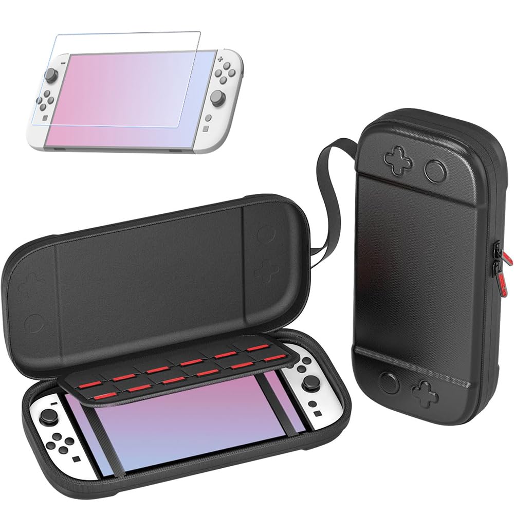 SWITCH 2 Case 1 HD Glass Tempered Screen Protector for Nintendo Switch Protective Case Cover with EVA Storage Full Easy to Carry + 2, Bag, Dustproof,
SWITCH 2 Case 1 HD Glass Tempered Screen Protector for Nintendo Switch Protective Case Cover with EVA Storage Full Easy to Carry + 2, Bag, Dustproof,