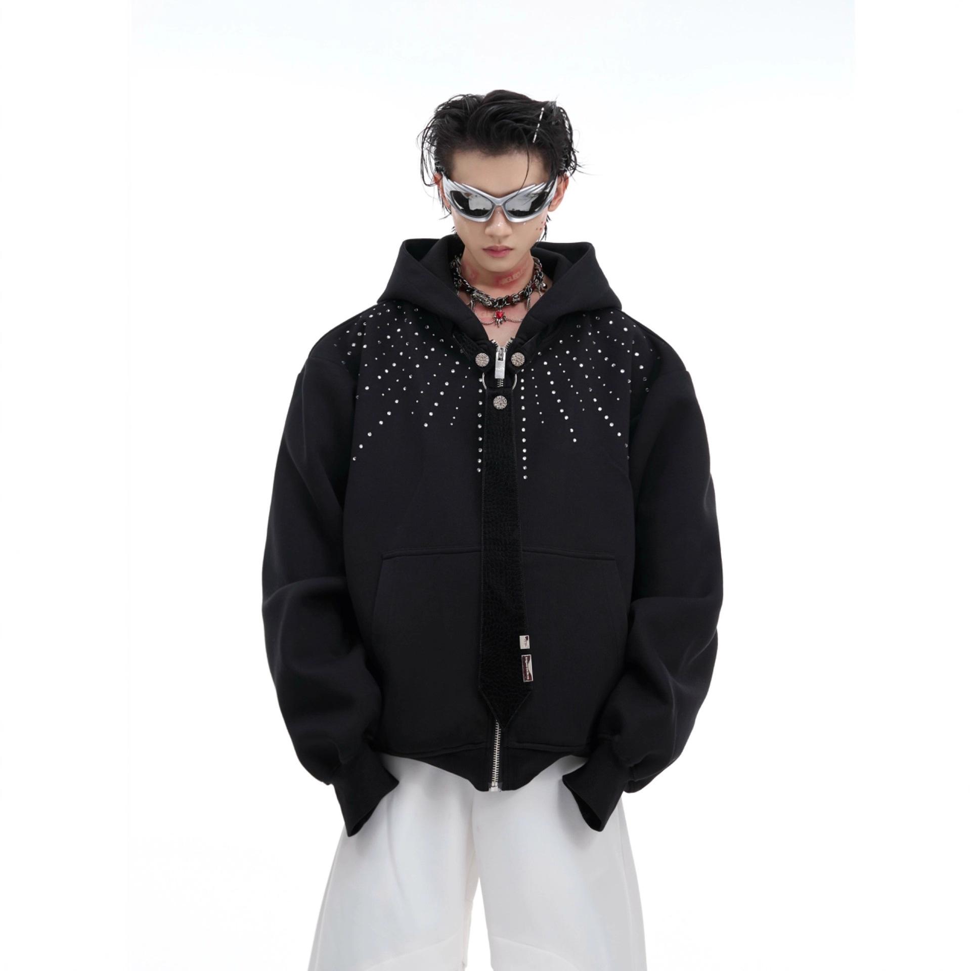 Retro Fine Flash Gemstone Hooded Sweatshirt Cardigan Jacket Detachable Tie Pullover High Quality Durable Construction Practical Daily Use M чёрный
Retro Fine Flash Gemstone Hooded Sweatshirt Cardigan Jacket Detachable Tie Pullover High Quality Durable Construction Practical Daily Use M чёрный