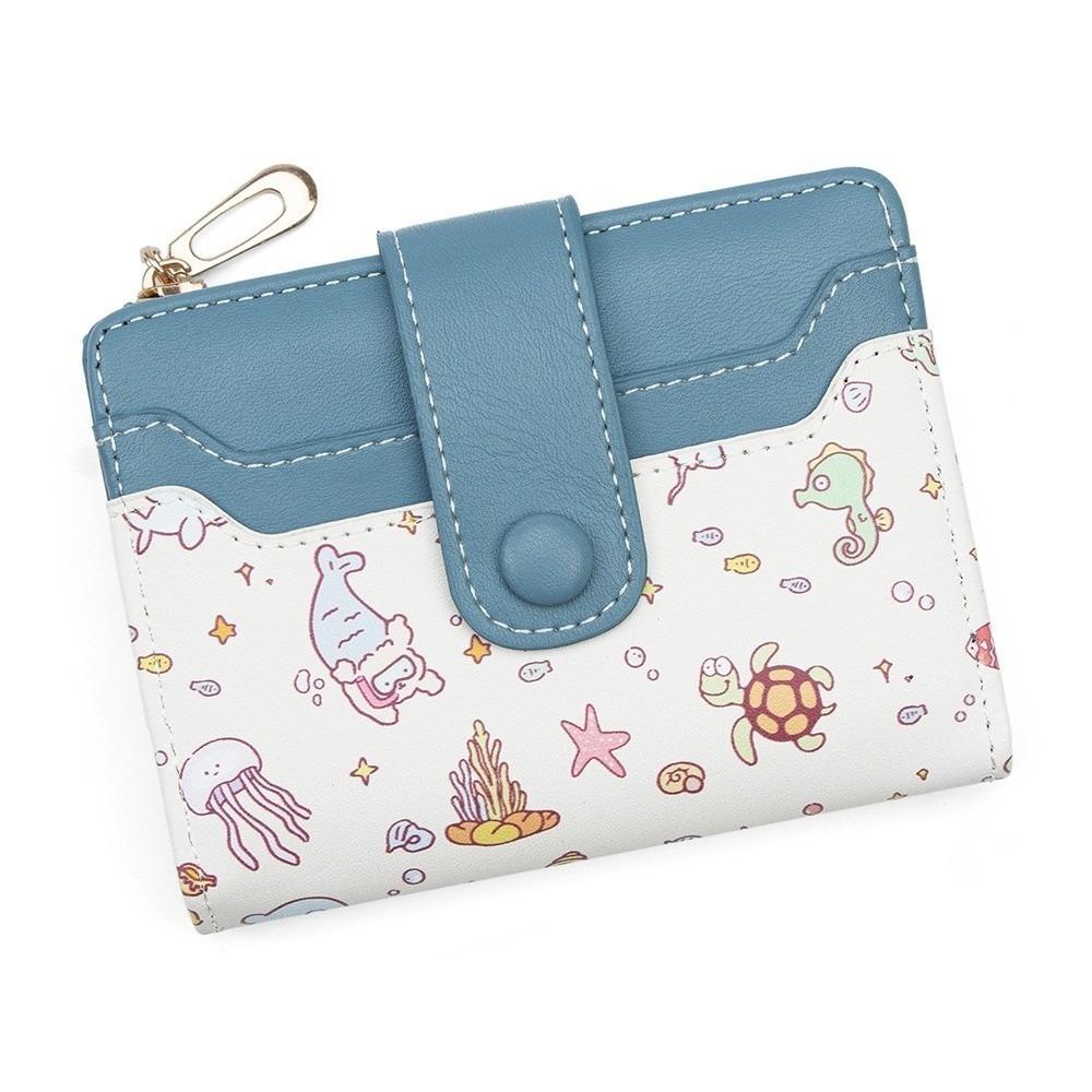 Fashion PU Leather Bifold Purse Soft Multi-card Slot Woman Wallet Zipper Storage Cartoon Card Holder Outdoor
Fashion PU Leather Bifold Purse Soft Multi-card Slot Woman Wallet Zipper Storage Cartoon Card Holder Outdoor