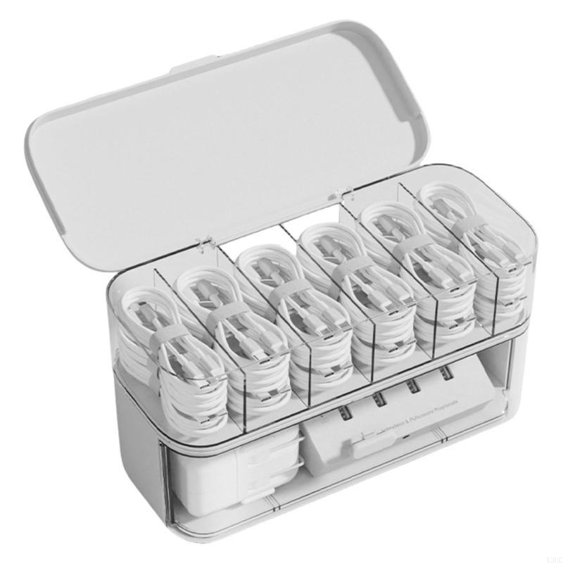 Electronics Desktop Organizers Box with 10 Compartments Clear Designs Convenient for Home and Office Cable Management X3UC белый
Electronics Desktop Organizers Box with 10 Compartments Clear Designs Convenient for Home and Office Cable Management X3UC белый