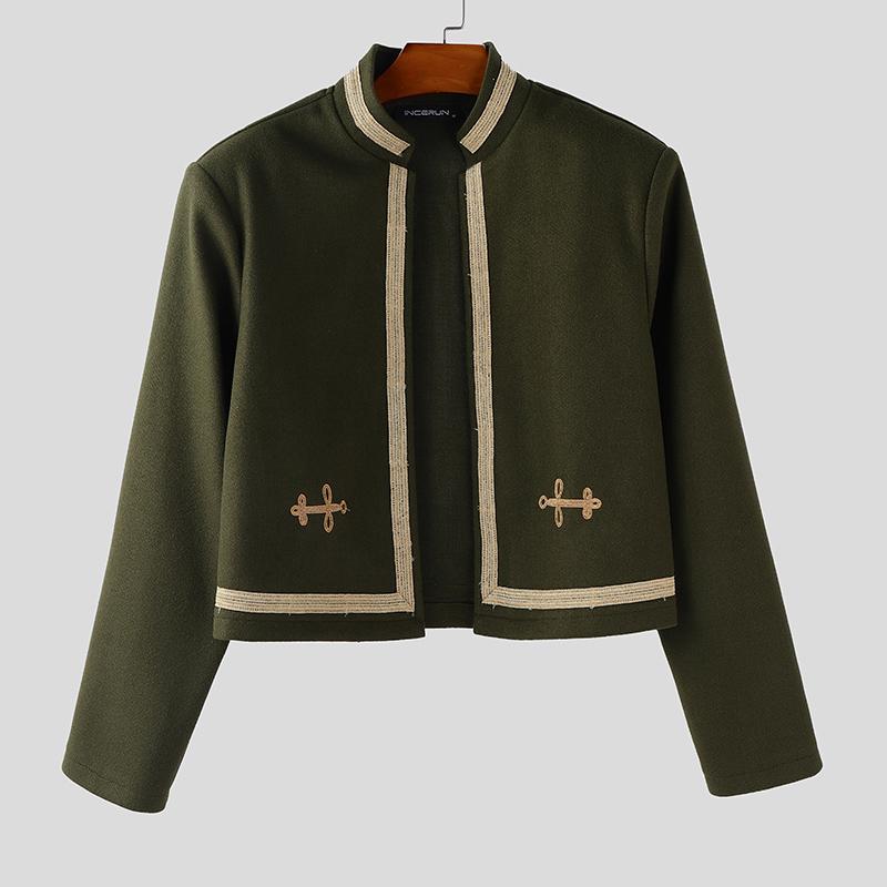 INCERUN Мужские куртки с длинным рукавом, вышивкой, пэчворком, открытые спереди, повседневные, короткие, тонкие 3XL армия зеленый
INCERUN Мужские куртки с длинным рукавом, вышивкой, пэчворком, открытые спереди, повседневные, короткие, тонкие 3XL армия зеленый