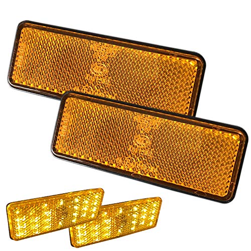 Откройте для себя ветровые светодиодные отражатели Мотоциклетный кастом Двойное освещение Квадратный стоп-сигнал Маркер прицепа Боковой маркер Задний маркер Тюнинг Янтарный (
Откройте для себя ветровые светодиодные отражатели Мотоциклетный кастом Двойное освещение Квадратный стоп-сигнал Маркер прицепа Боковой маркер Задний маркер Тюнинг Янтарный (