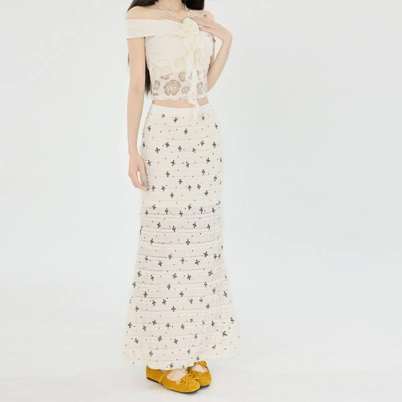 Korean Floral Lace Trim High Waist Mermaid Skirt S грязно-белый
Korean Floral Lace Trim High Waist Mermaid Skirt S грязно-белый
