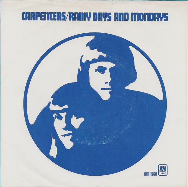 7inch Record CARPENTERS - Rainy Days And Mondays AM1260 A&M Records 1971 US Rock Used
7inch Record CARPENTERS - Rainy Days And Mondays AM1260 A&M Records 1971 US Rock Used
