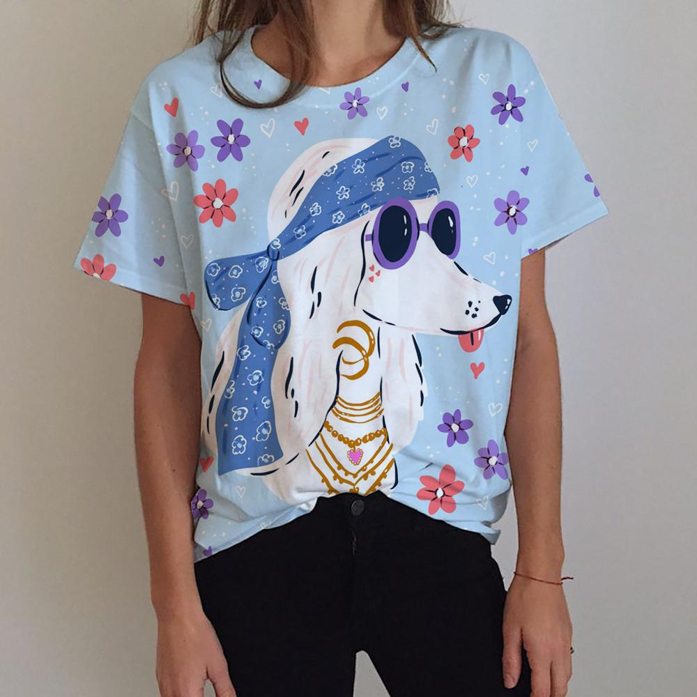 Summer 3D Printing Women s Dog Print Design Harajuku Casual Short Sleeved Top Fashion Trend Plus Size Women s Clothing S
Summer 3D Printing Women s Dog Print Design Harajuku Casual Short Sleeved Top Fashion Trend Plus Size Women s Clothing S