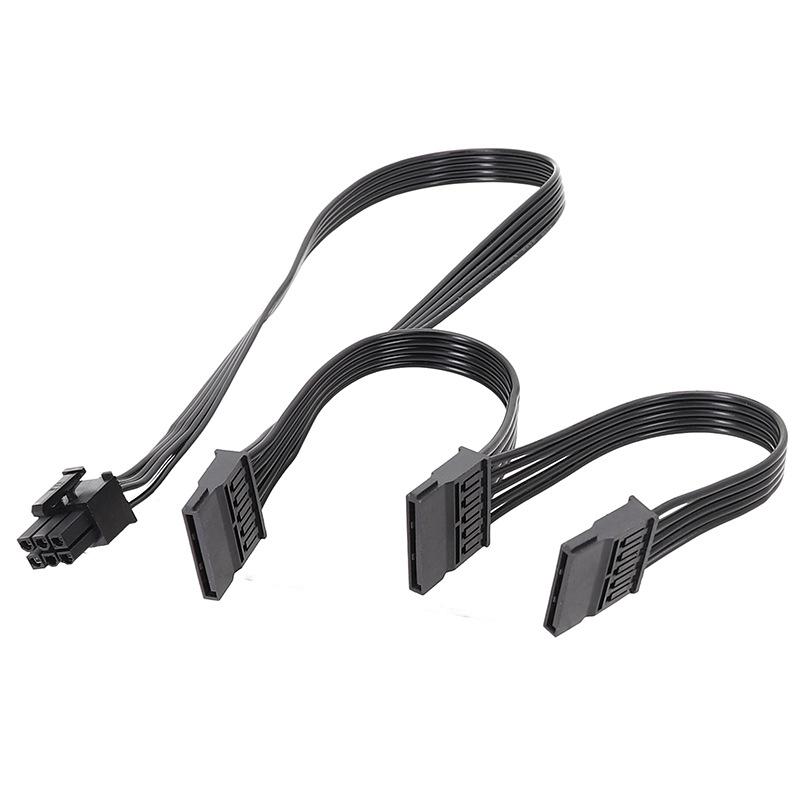 6Pin To 3*SATA 15Pin Module Power Supply Cable for CORSAIR RM650X CX430M Hard Disk Power Cord Black White Flat Cable Tpye-A чорний
6Pin To 3*SATA 15Pin Module Power Supply Cable for CORSAIR RM650X CX430M Hard Disk Power Cord Black White Flat Cable Tpye-A чорний