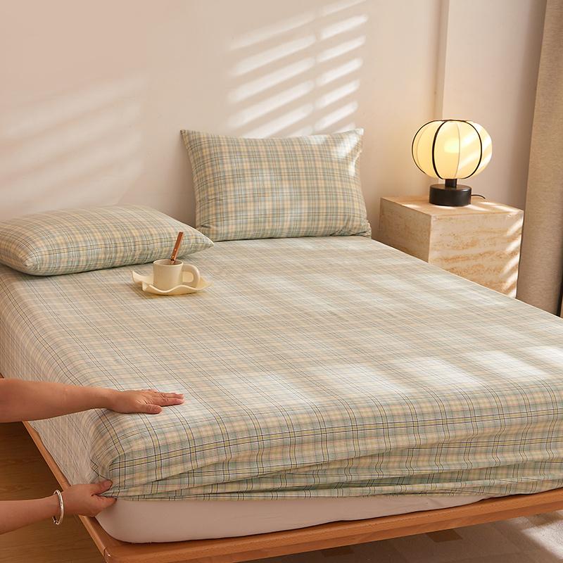 100% хлопок простыня на резинке окрашенная пряжей простыня приятная для кожи покрывало в полоску постельное белье простыни для дома sabanas (Нет наволочки) 80x190x20cm 1pc